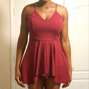 Large Burgundy Romper
